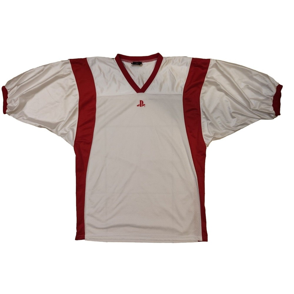PlayStation 2 Employee Jersey Red White Size XL